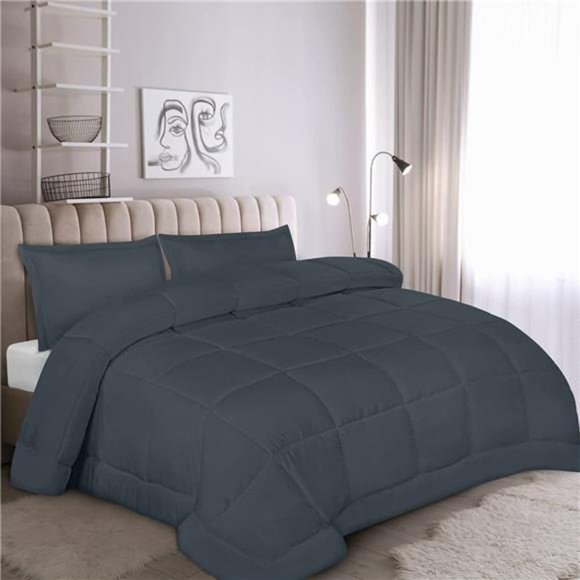 Queen Comforter Set with 2 Pillow Shams - Bedding Comforter Sets - Picture 1 of 7